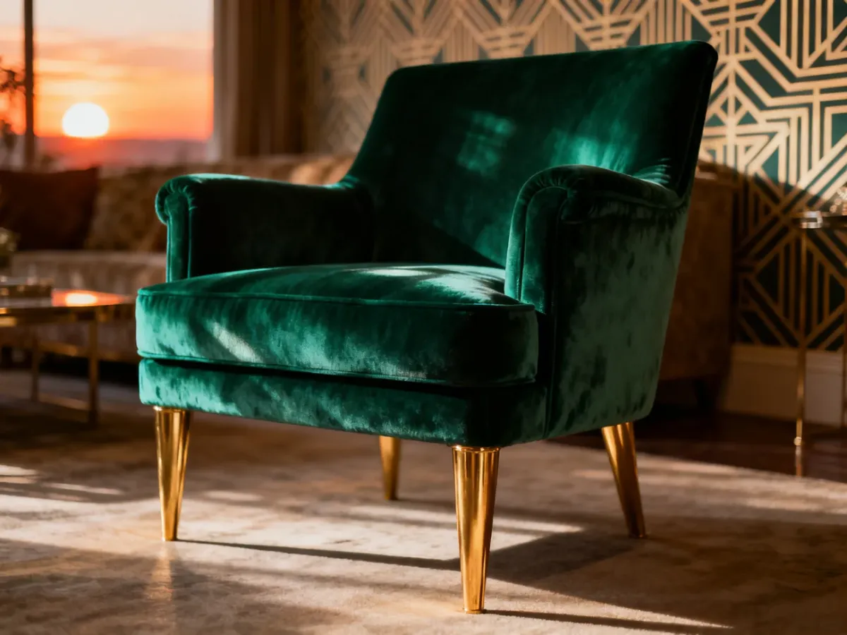 Krzesła w stylu art deco – dlaczego welur to najlepszy wybór?