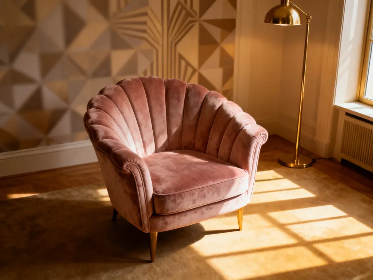 Fotel art deco muszelka – historia, styl, aranżacje wnętrz