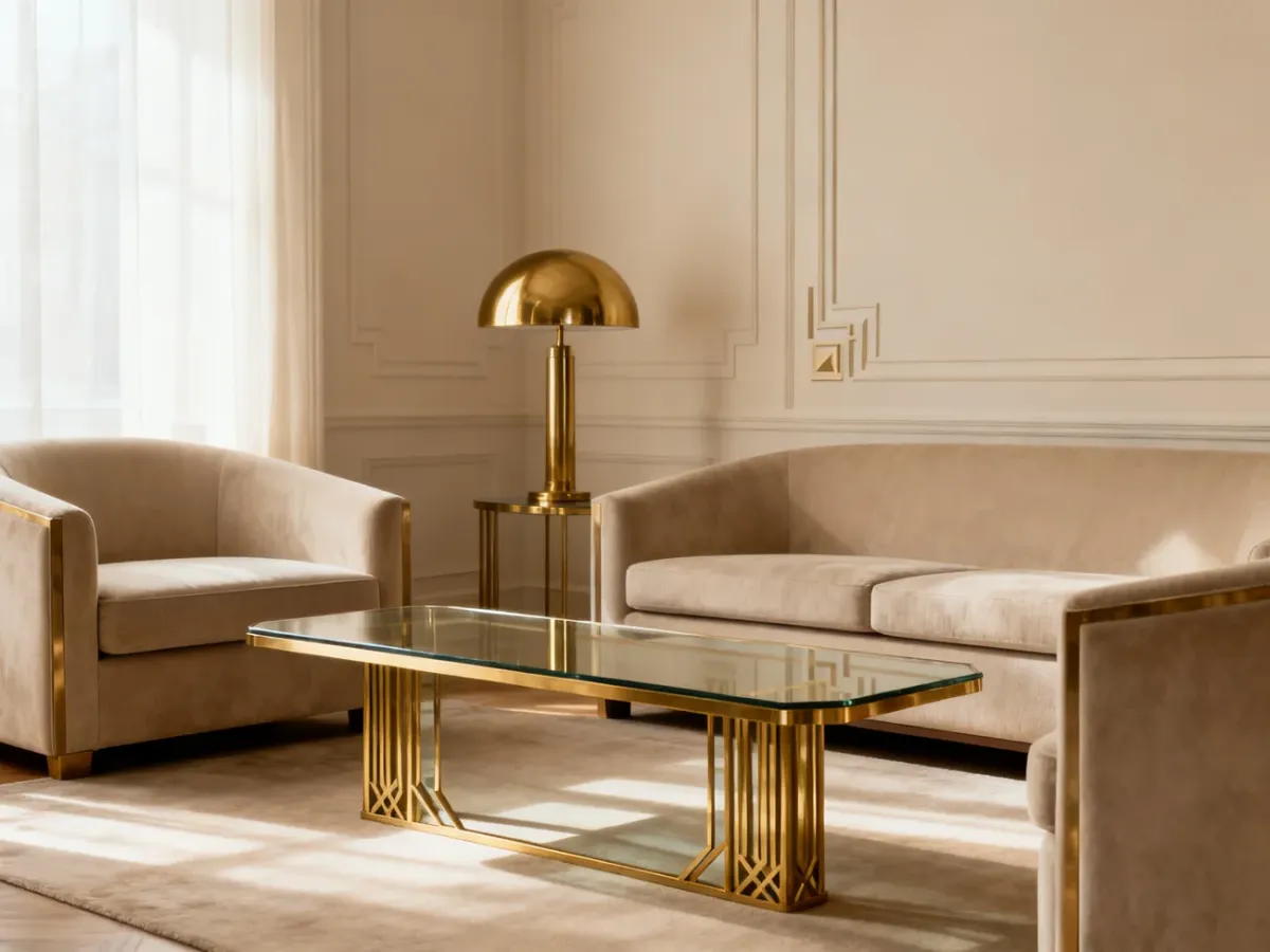 Smukły stolik Art Deco dopasowany do niewielkiego salonu