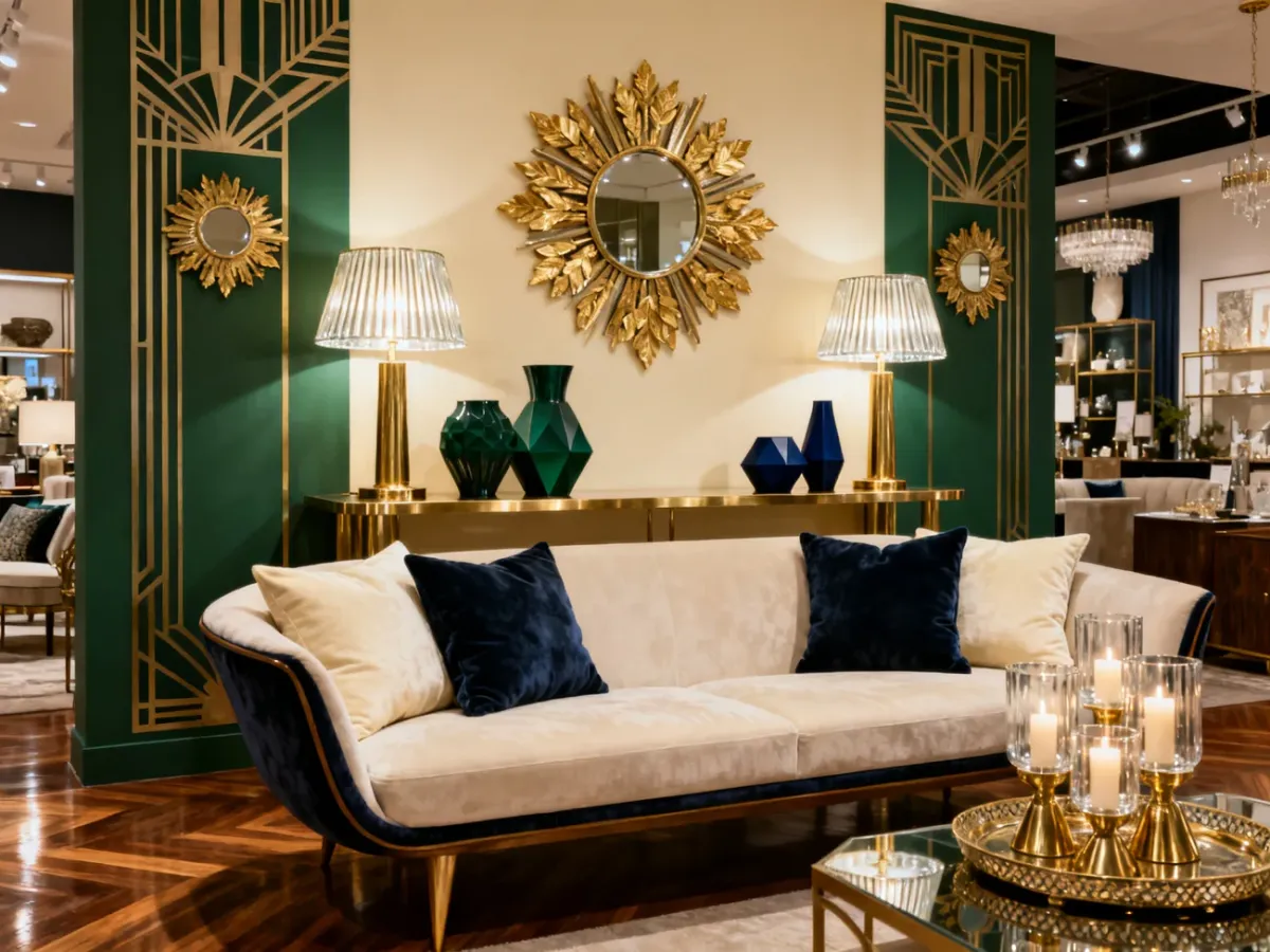 Ekspozycja sklepu z dodatkami w stylu Art Deco