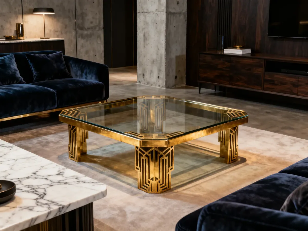 Stolik Art Deco jako elegancki kontrapunkt w nowoczesnym salonie